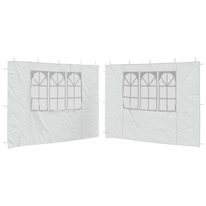 Parete per Tendostruttura in PE  2pz con Finestra Bianco - homemem39