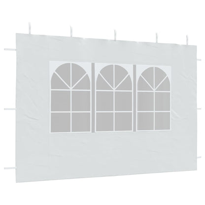 Parete per Tendostruttura in PE  2pz con Finestra Bianco
