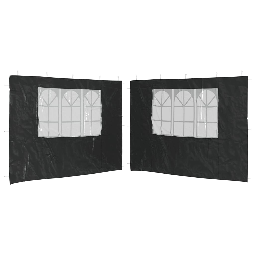 Parete per Tendostruttura in PE  2pz con Finestra Antracite - homemem39
