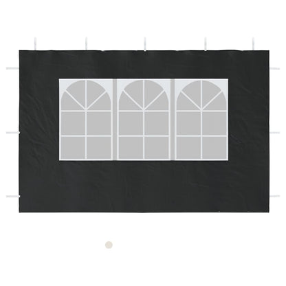 Parete per Tendostruttura in PE  2pz con Finestra Antracite - homemem39