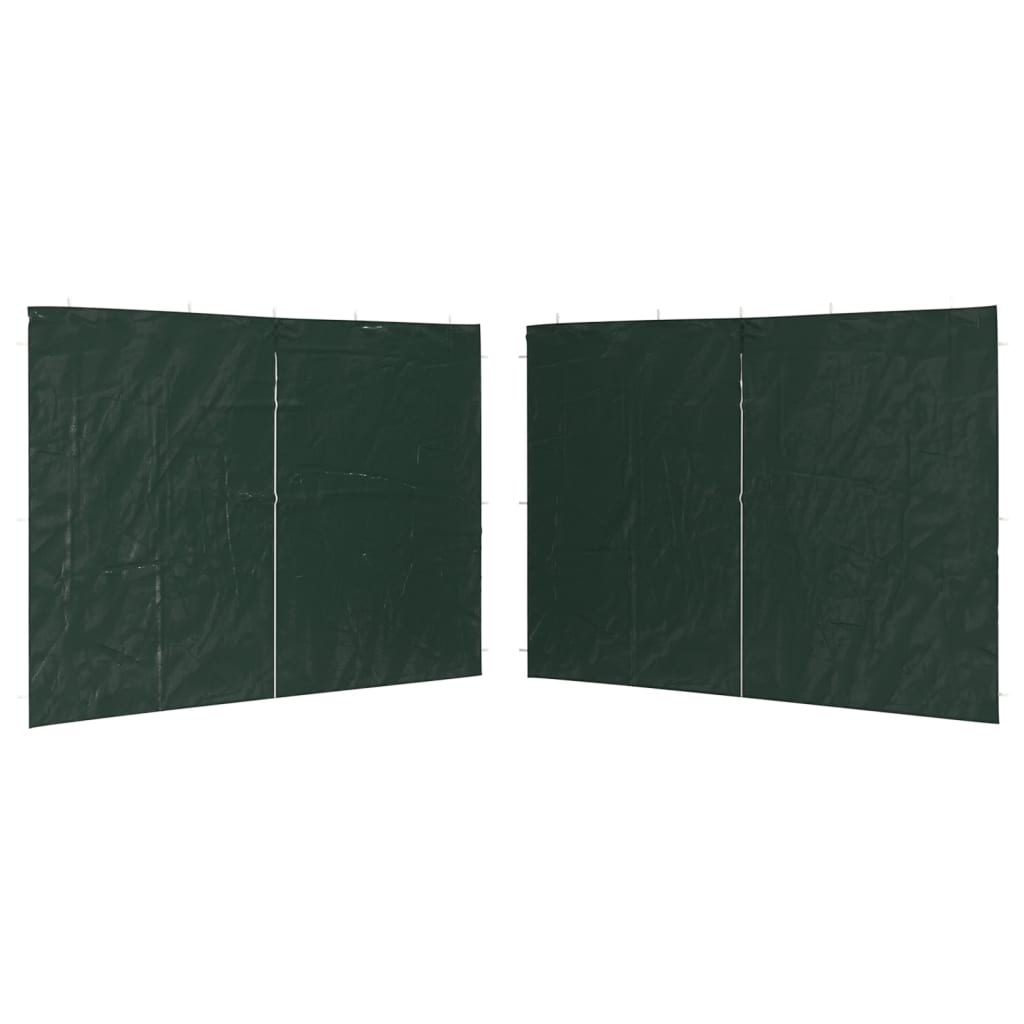 Parete per Tendostruttura in PE 2 pz con Zip Verde - homemem39