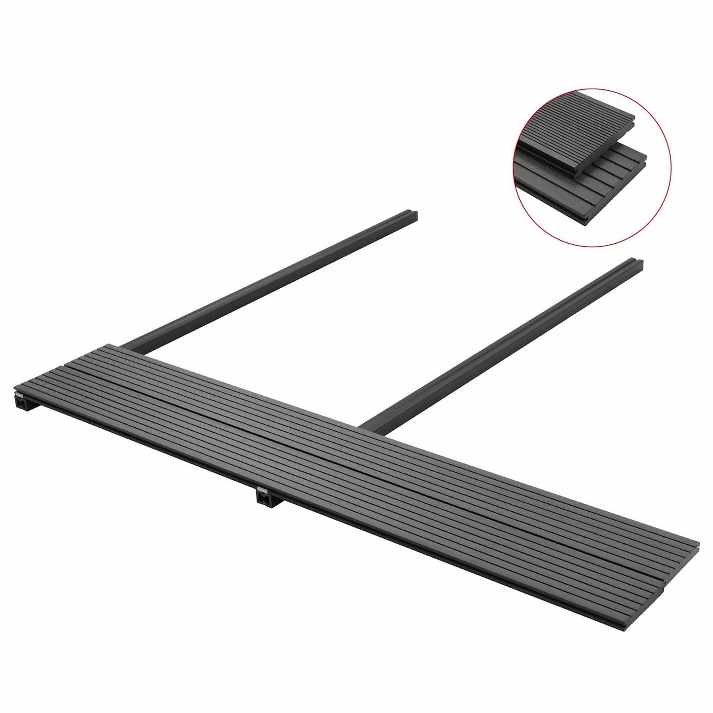 Pavimento da Deck 6 pcs Grigio WPC | homemem39