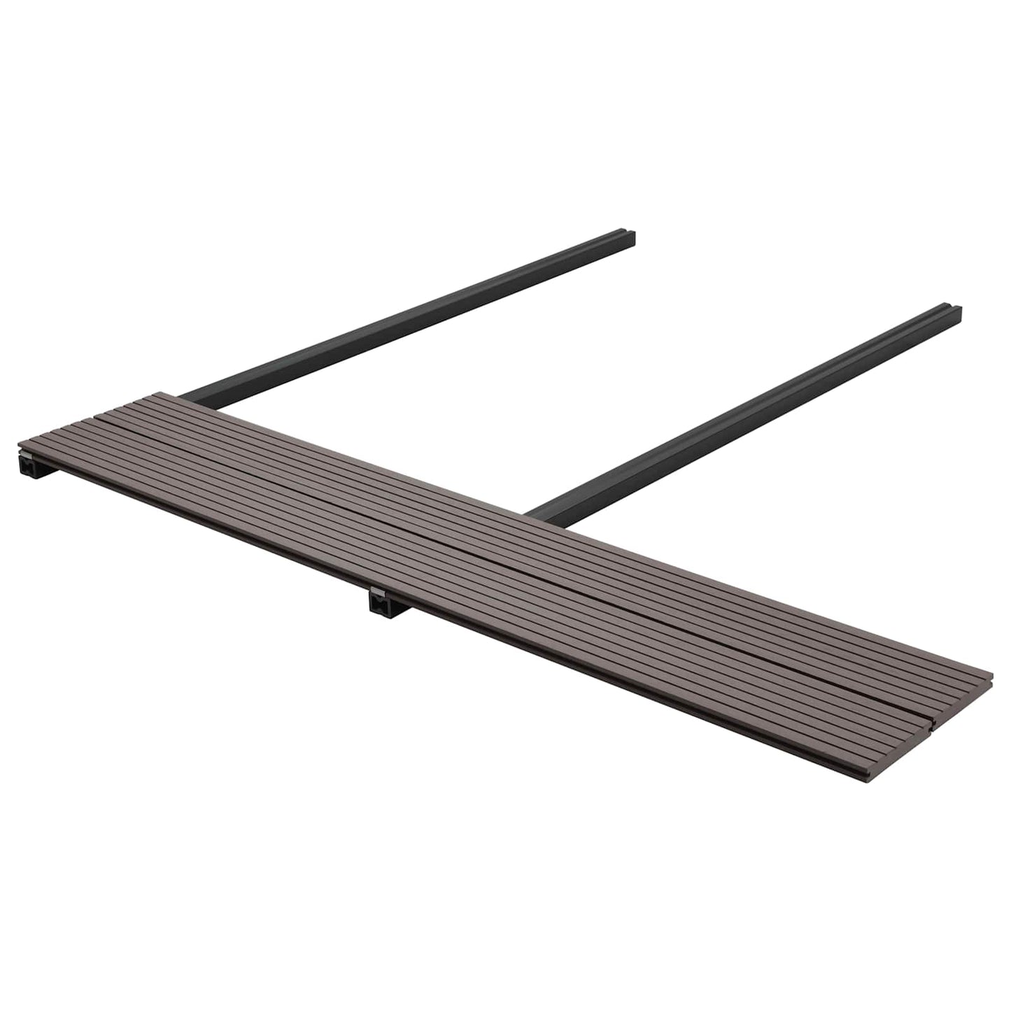 Pavimento da Deck 6 pcs Marrone Scuro WPC