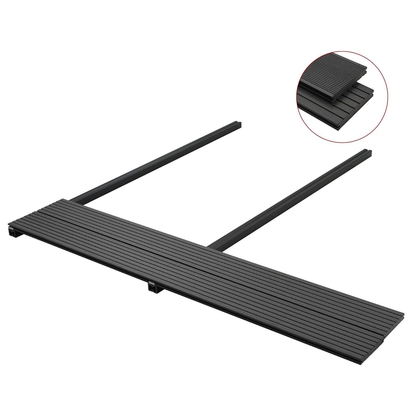 Pavimento da Deck 4 pcs Nero WPC | homemem39