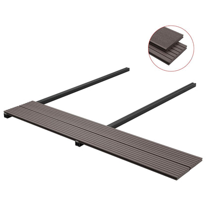 Pavimento da Deck 4 pcs Marrone Scuro WPC | homemem39