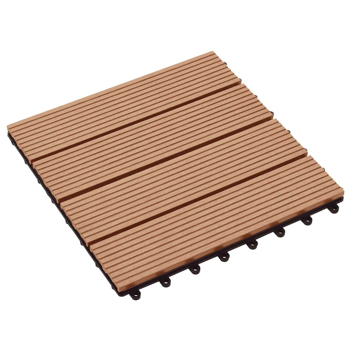 Piastrella per Decking 11 pcs Teak riciclato 30 x 30 cm WPC