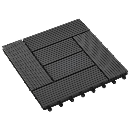 Piastrelle per Decking in WPC 11 pz 30x30cm 1 mq Nero - homemem39