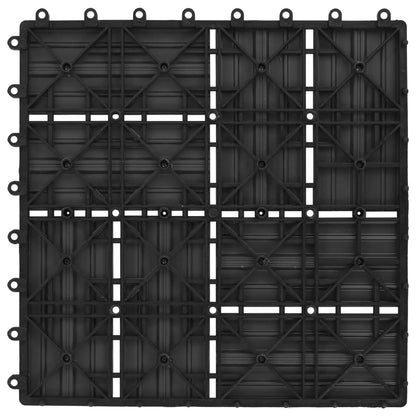 Piastrelle per Decking in WPC 11 pz 30x30cm 1 mq Nero - homemem39