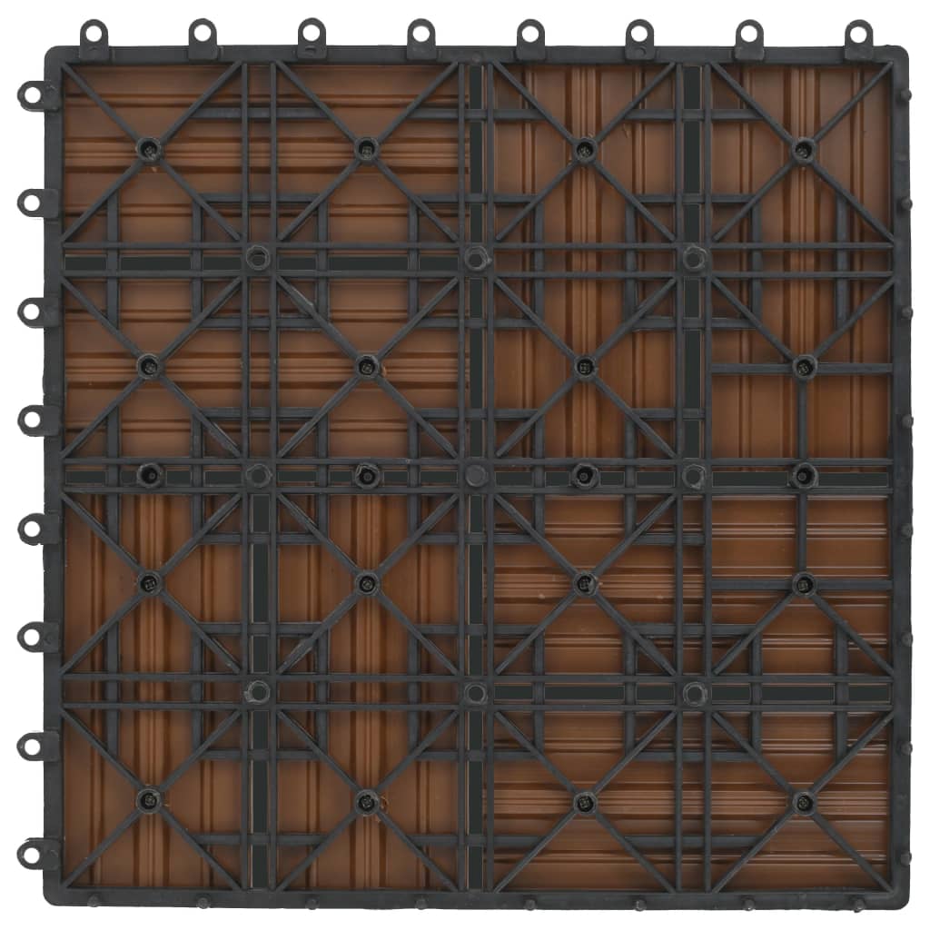 Piastrelle per Decking in WPC 11 pz 30x30cm 1mq Colore Teak - homemem39