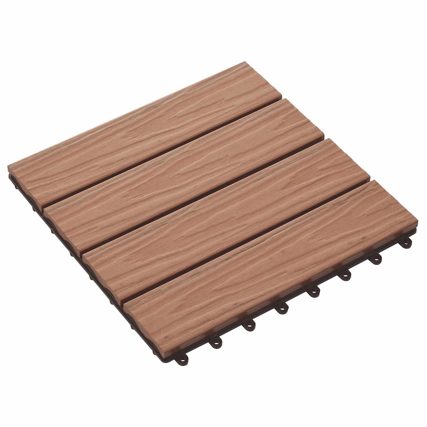 Piastrella per Decking 11 pcs Marrone Chiaro 30 x 30 cm WPC | homemem39