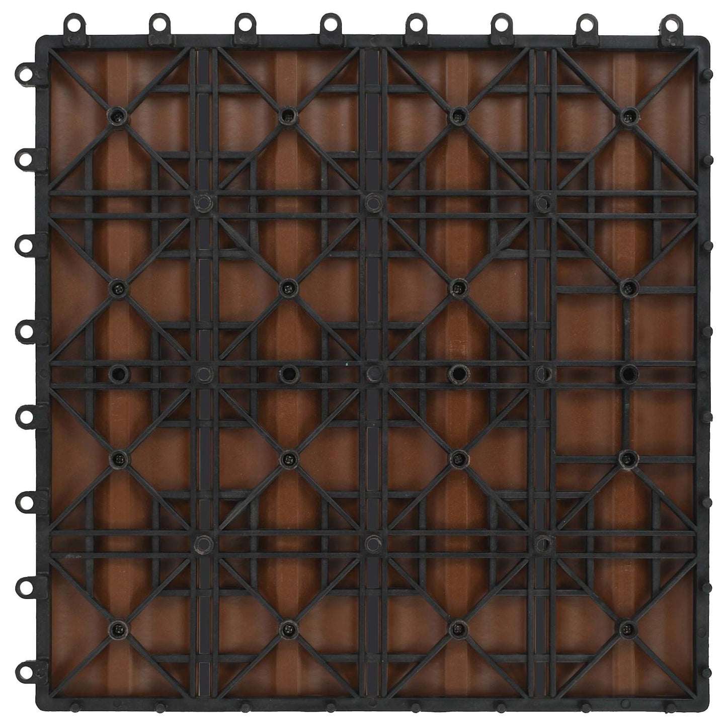 Piastrella per Decking 11 pcs Marrone Chiaro 30 x 30 cm WPC | homemem39