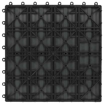 Piastrella per Decking Design 3D 11 pcs Nero 30 x 30 cm WPC