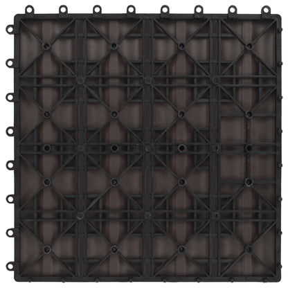 Piastrelle 11 pz Goffrature WPC 30x30 cm 1 mq Marrone Scuro - homemem39