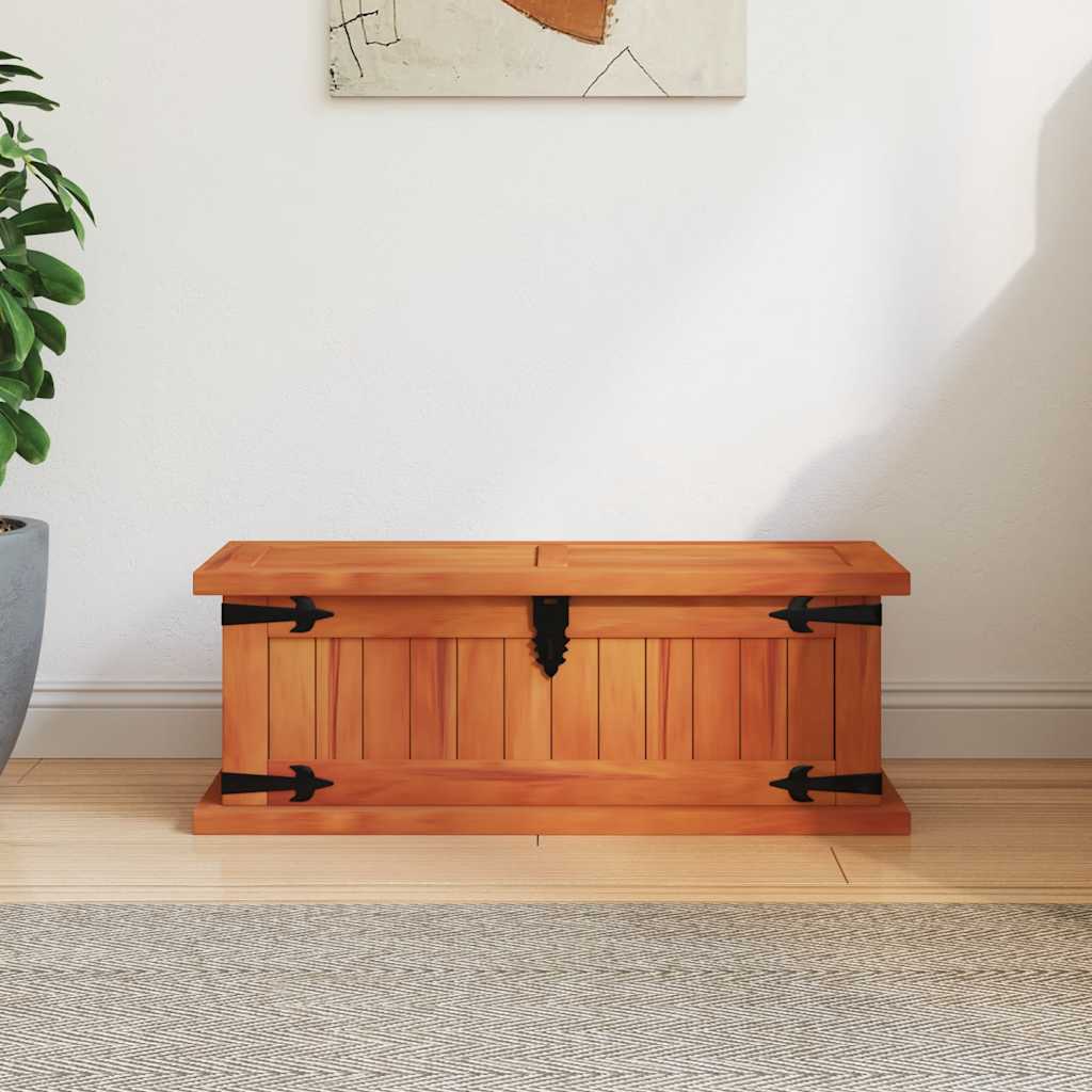 Cassapanca 60x25x22 cm in Legno Massello di Acacia - homemem39