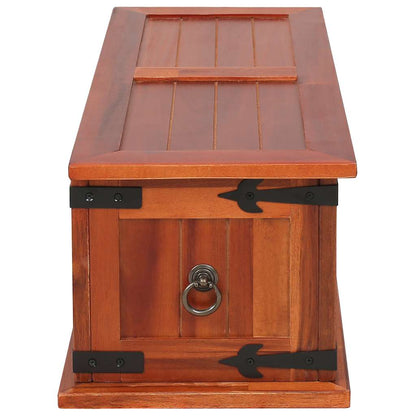 Cassapanca 60x25x22 cm in Legno Massello di Acacia - homemem39