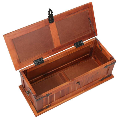 Cassapanca 60x25x22 cm in Legno Massello di Acacia - homemem39