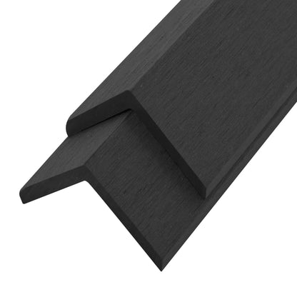 Profili Angolari per Bordi 5pz in WPC 170 cm Nero - homemem39