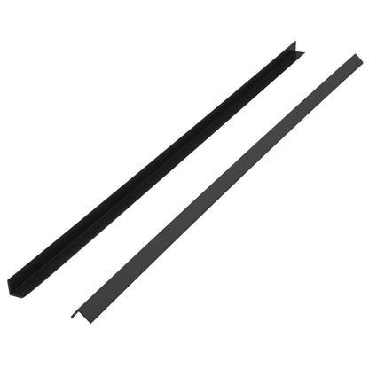 Profili Angolari per Bordi 5pz in WPC 170 cm Nero - homemem39