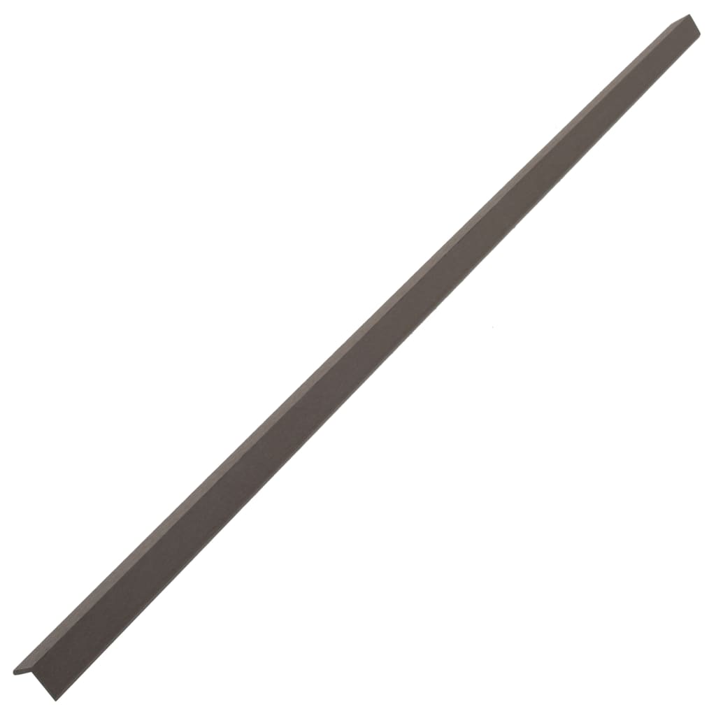 Profili Angolari per Bordi 5 pz in WPC 170 cm Marrone Scuro - homemem39