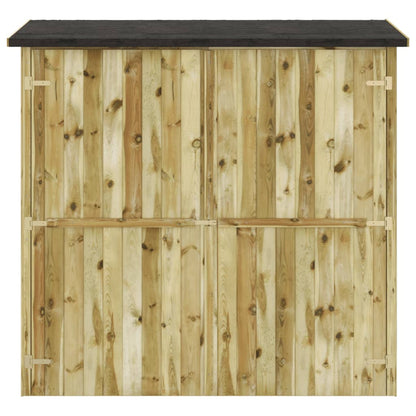 Capanno Attrezzi da Giardino in Pino Impregnato 182x76x175 cm