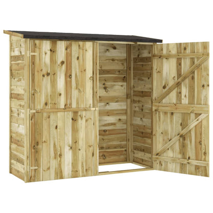 Capanno Attrezzi da Giardino in Pino Impregnato 182x76x175 cm