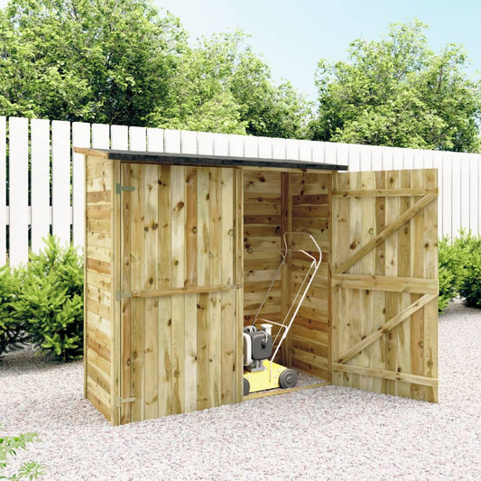 Capanno Attrezzi da Giardino in Pino Impregnato 182x76x175 cm