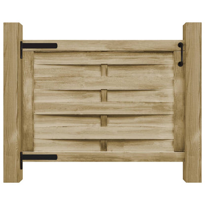 Cancello da Giardino in Legno di Pino Impregnato 100x75cm Verde