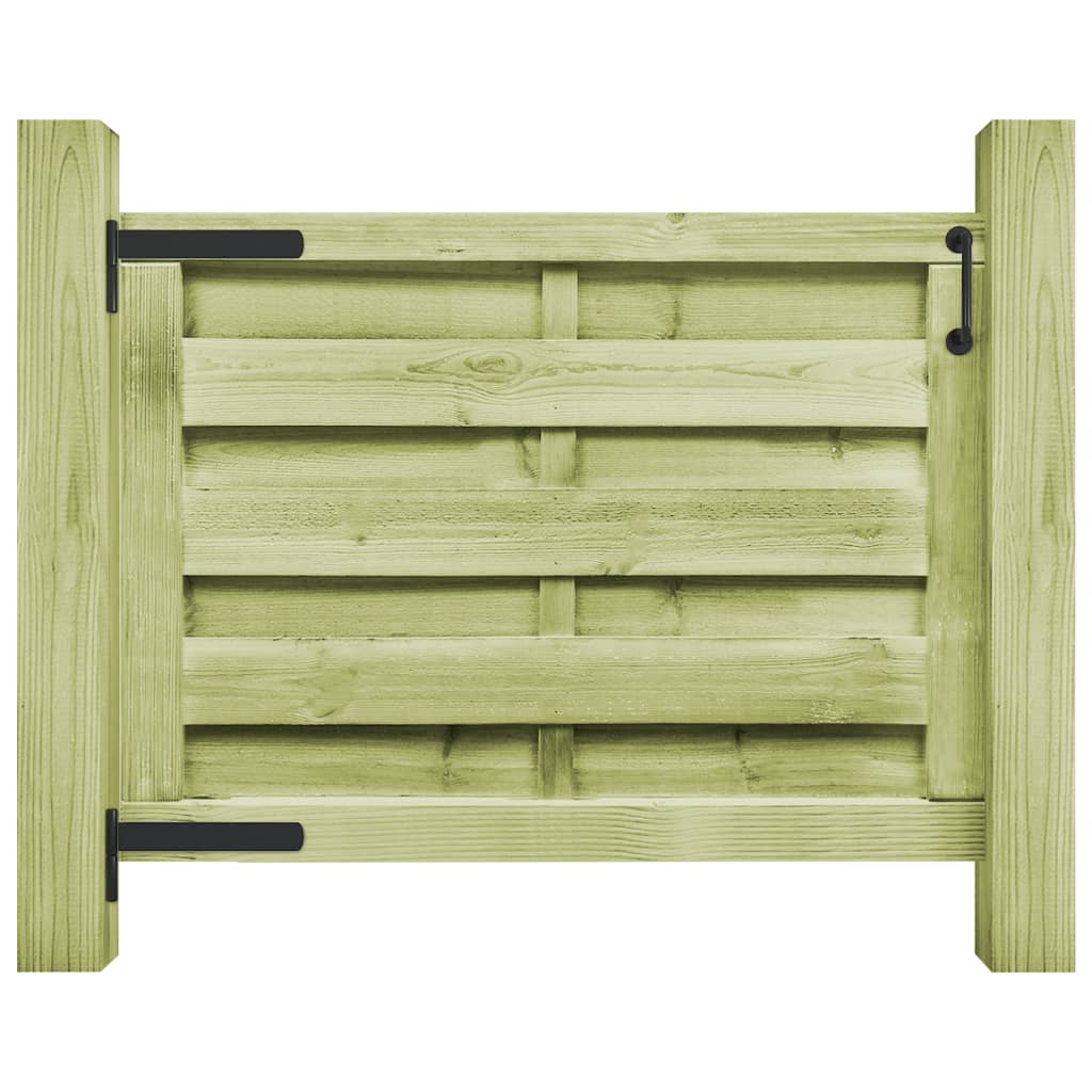 Cancello da Giardino in Legno di Pino Impregnato 100x75cm Verde | homemem39