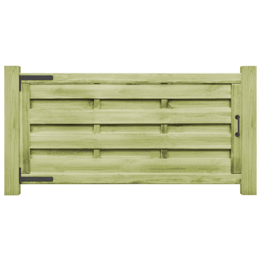 Cancelli da Giardino 2pz Legno Impregnato Pino 150x75 cm Verde