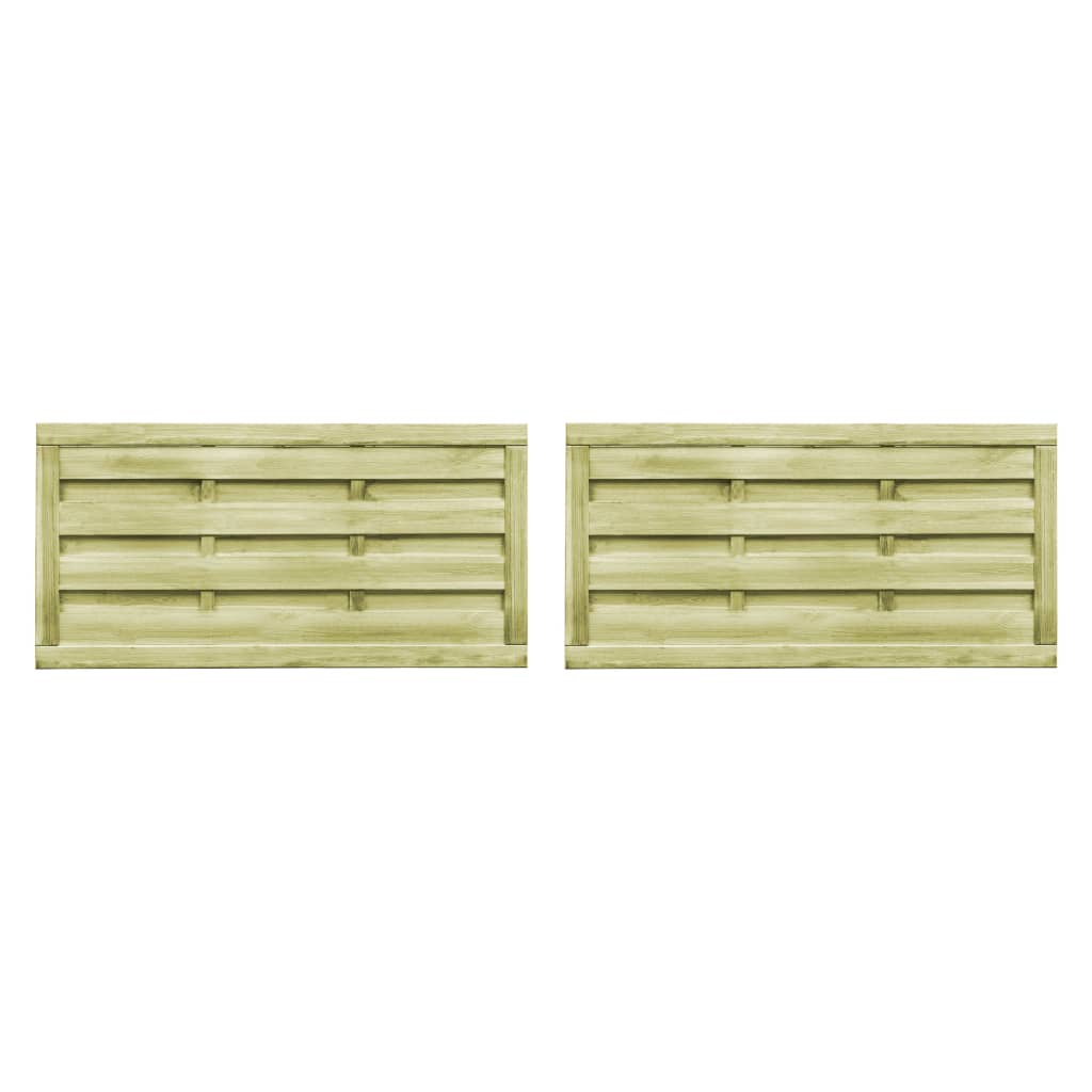 Cancelli da Giardino 2pz Legno Impregnato Pino 150x75 cm Verde