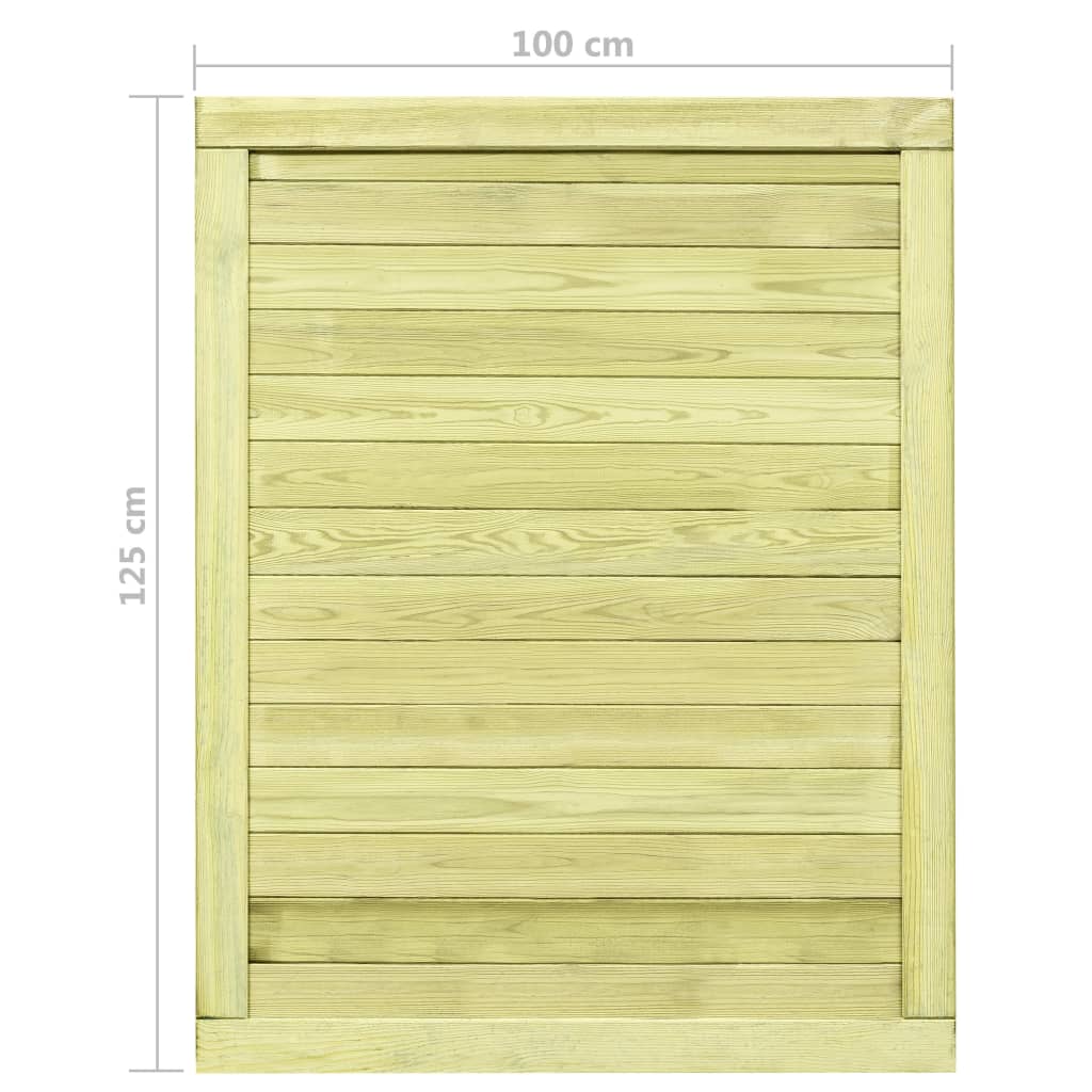 Cancello da Giardino in Legno di Pino Impregnato 125x100 cm | homemem39