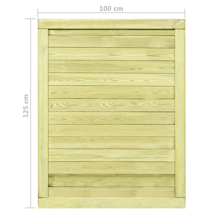 Cancello da Giardino in Legno di Pino Impregnato 125x100 cm | homemem39