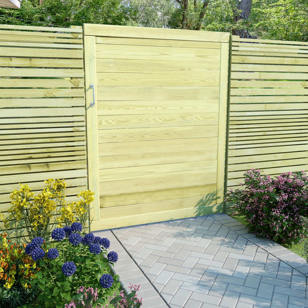 Cancello da Giardino in Legno di Pino Impregnato 125x100 cm | homemem39