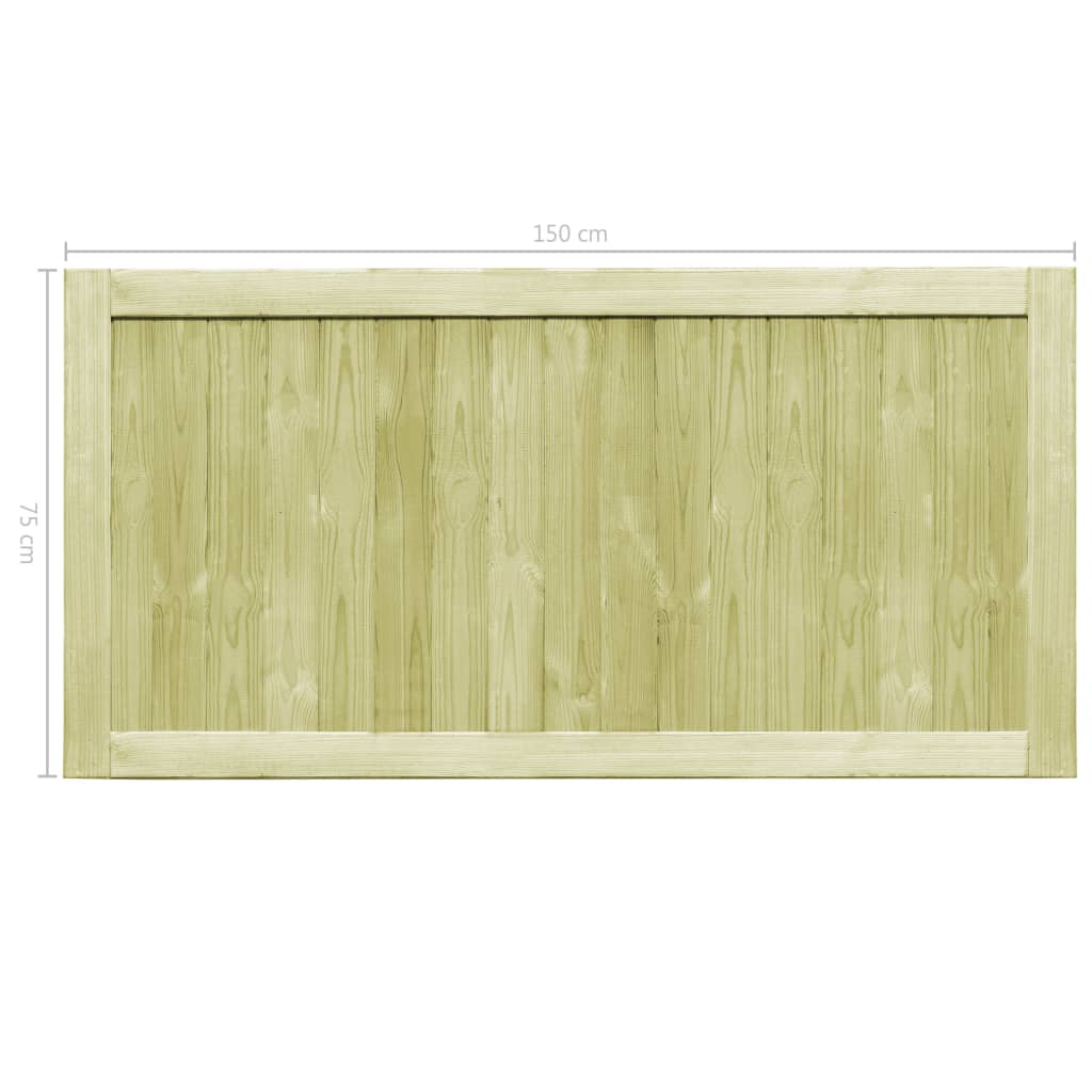 Cancelli da Giardino 2 pz in Legno di Pino Impregnato 300x75 cm | homemem39