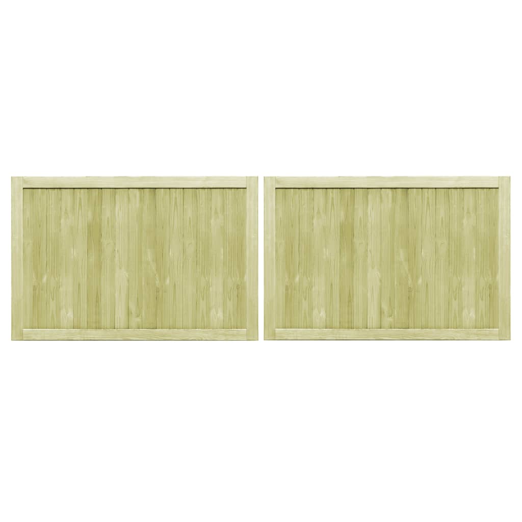 Cancelli da Giardino 2 pz in Legno di Pino Impregnato 300x100cm | homemem39
