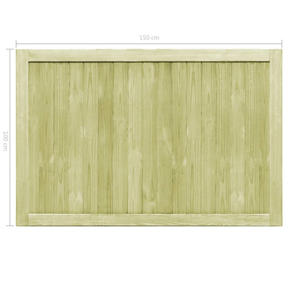 Cancelli da Giardino 2 pz in Legno di Pino Impregnato 300x100cm | homemem39