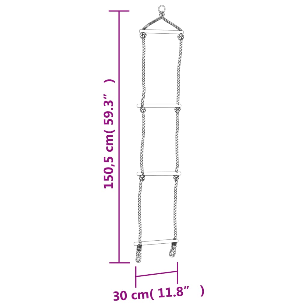Seggiolino per Altalena con Scala Corda Blu 37x15 cm PE - homemem39