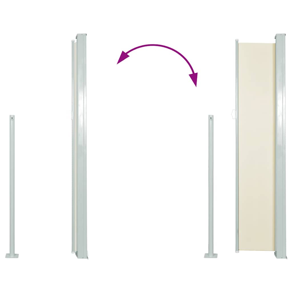 Tenda da Sole Laterale Retrattile 140 x 300 cm Crema - homemem39