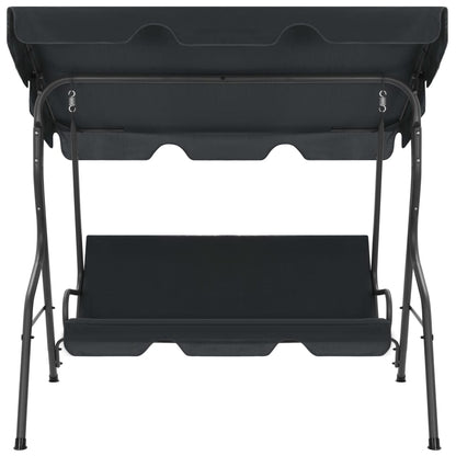 Panchina a Dondolo da Giardino Antracite 170x110x153 cm - homemem39