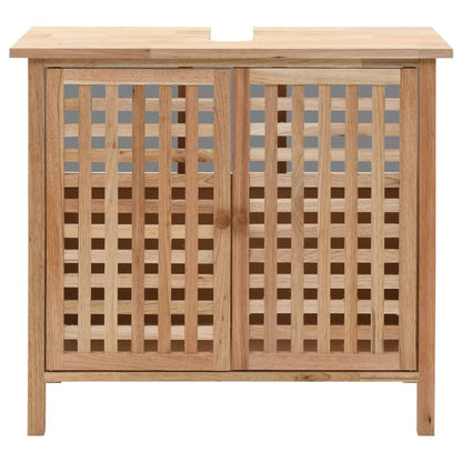 Mobile Sottolavabo in Legno Massello di Noce 66x29x61 cm | homemem39