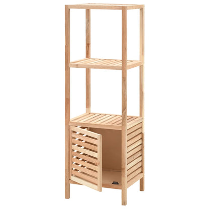 Armadietto da Bagno in Legno Massello di Noce 39,5x35,5x123 cm - homemem39