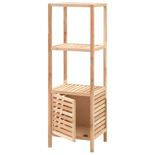 Armadietto da Bagno in Legno Massello di Noce 39,5x35,5x123 cm - homemem39