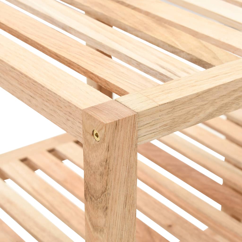 Scaffale da Bagno in Legno Massello di Noce 100x40x65 cm | homemem39