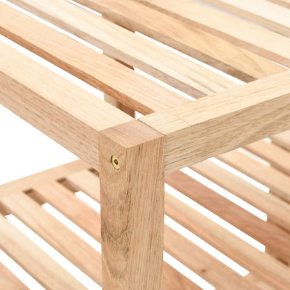 Scaffale da Bagno in Legno Massello di Noce 100x40x65 cm | homemem39