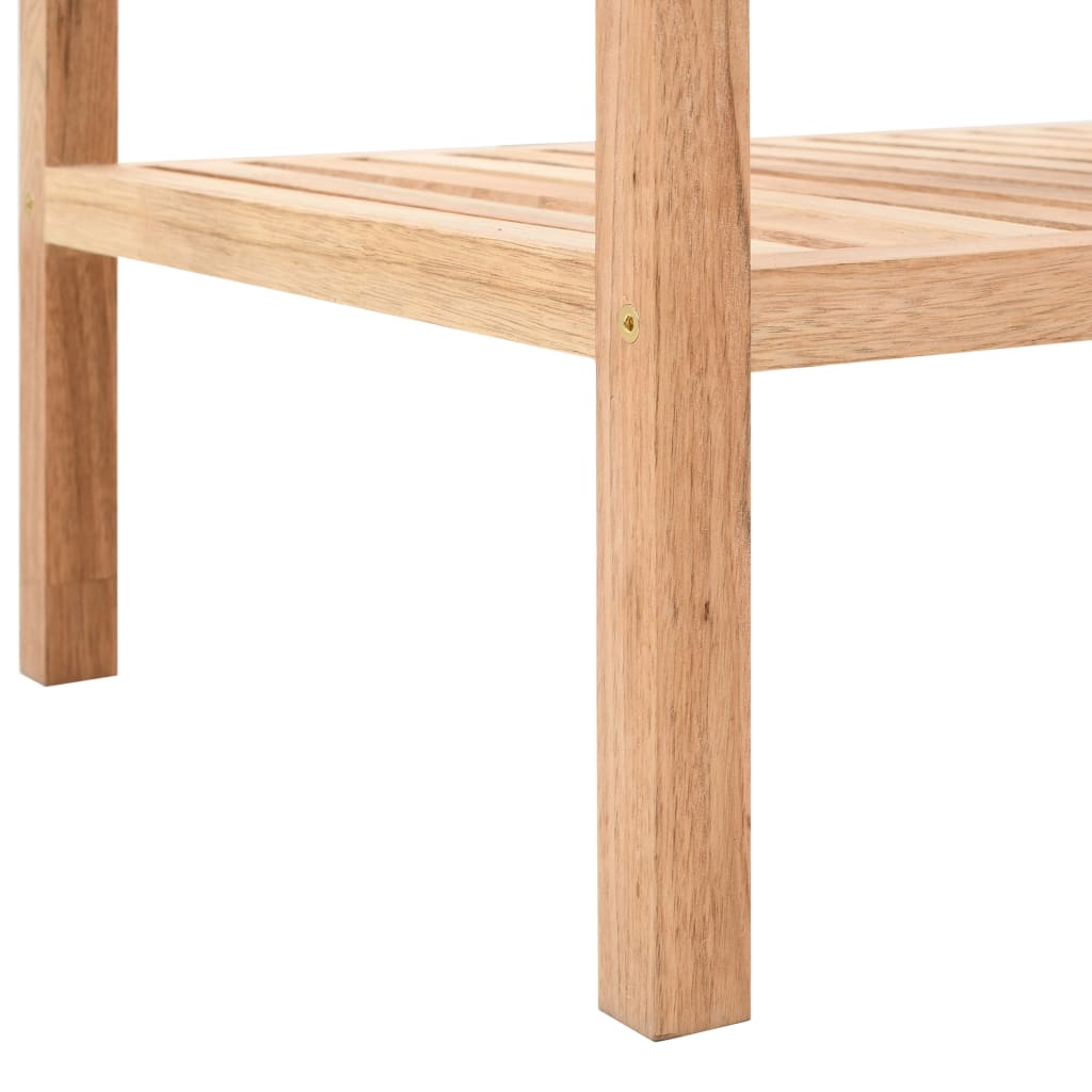 Scaffale da Bagno in Legno Massello di Noce 100x40x65 cm | homemem39