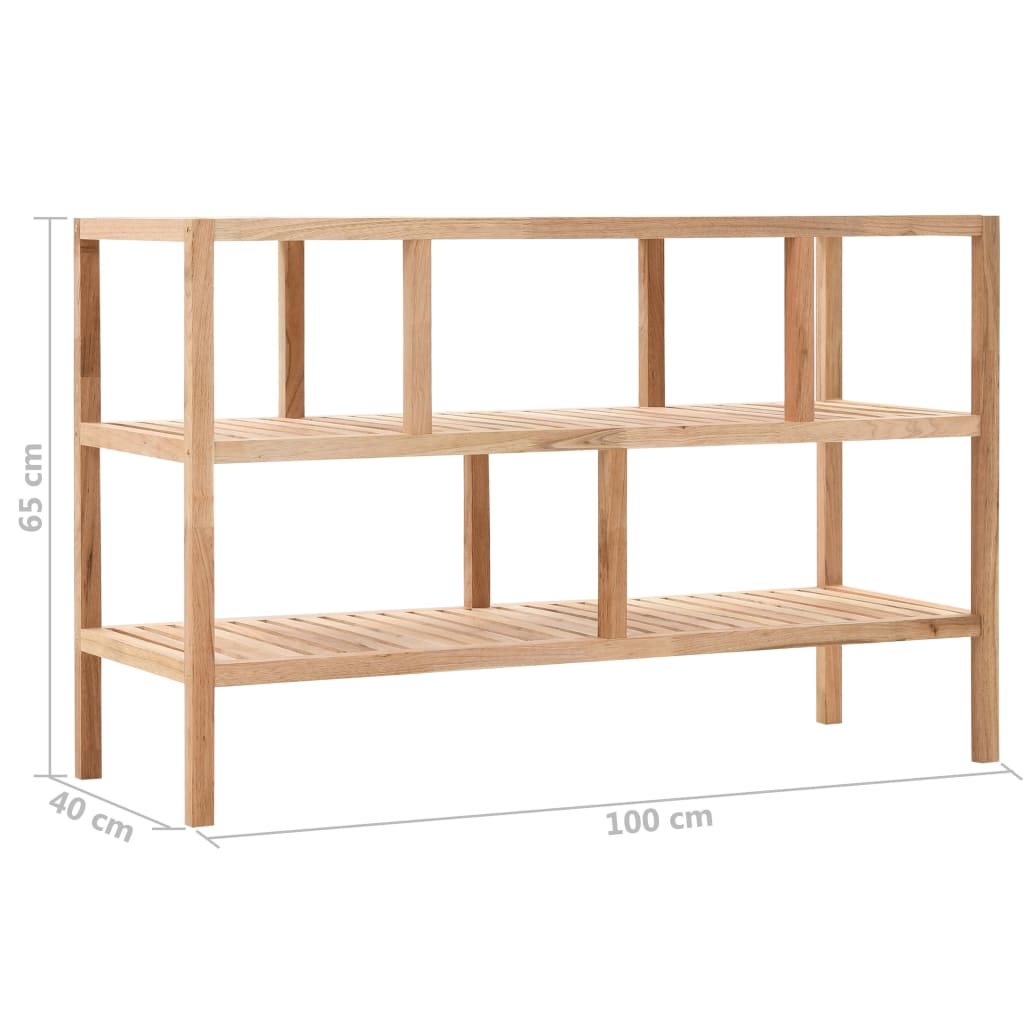 Scaffale da Bagno in Legno Massello di Noce 100x40x65 cm | homemem39