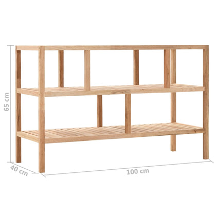 Scaffale da Bagno in Legno Massello di Noce 100x40x65 cm | homemem39