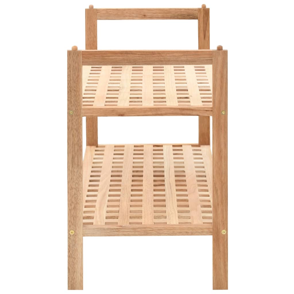 Scarpiera in Legno Massello di Noce 69x26x40 cm - homemem39