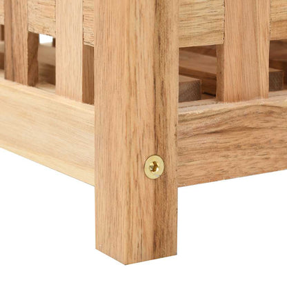Portaombrelli in Legno Massello di Noce 18x18x50 cm | homemem39