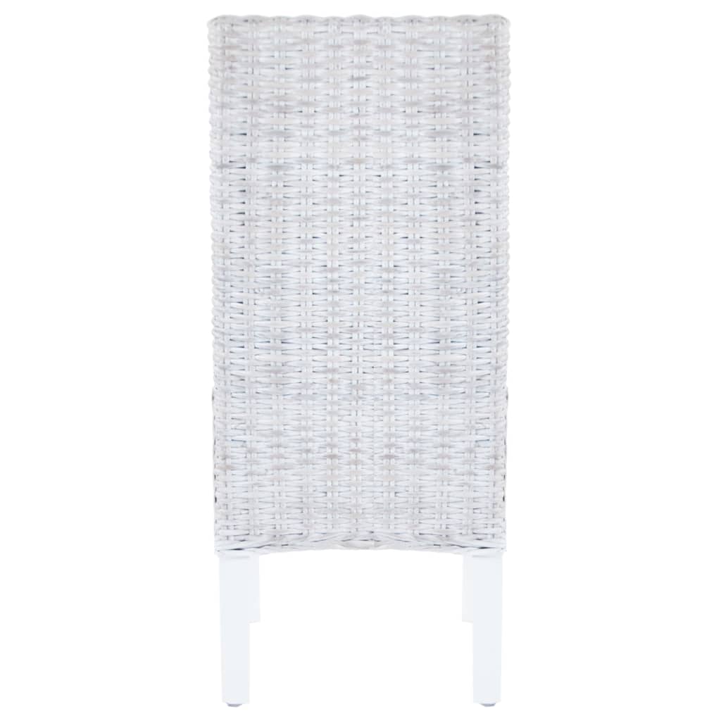 Sedie da Pranzo 6 pz Marrone Chiaro in Rattan Kubu e Mango | homemem39